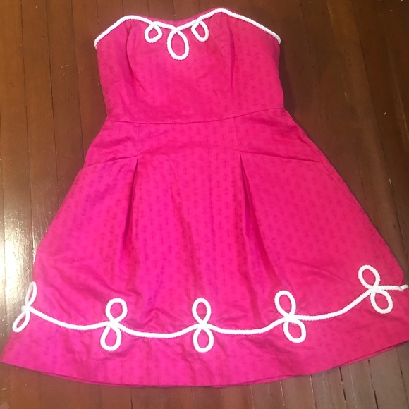 FINAL$$ RARE LILLY Pulitzer Nautical Cotton Mini Dress Sailor Dress - Picture 3 of 10